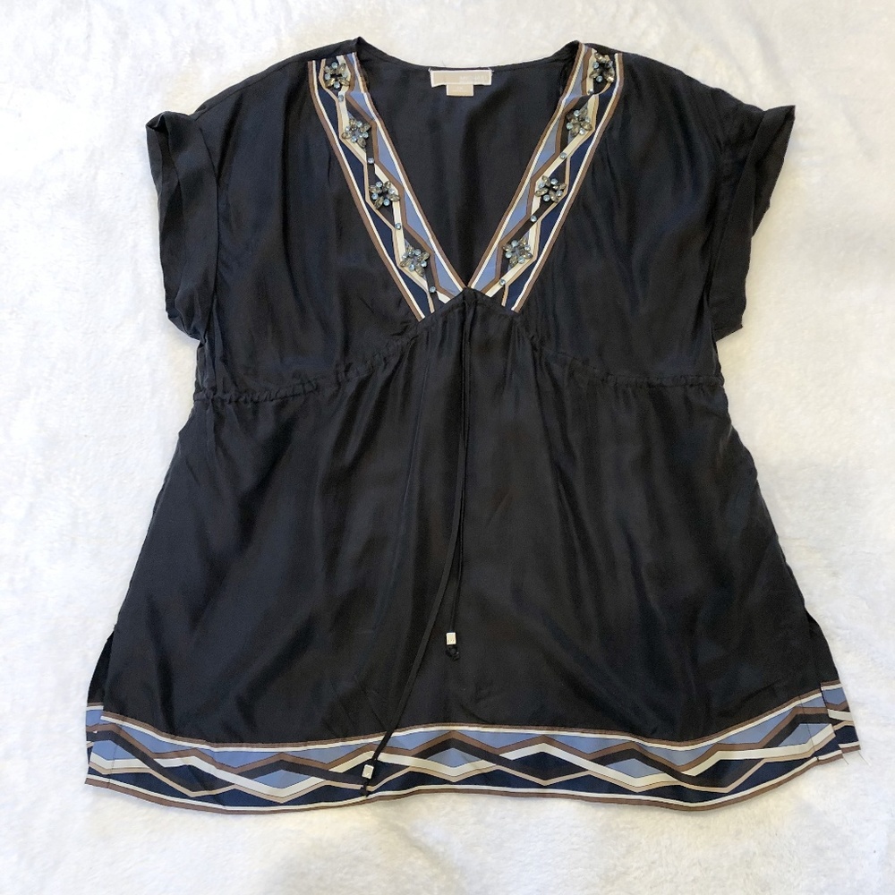 Michael Kors | Black Silk Blouse 1X